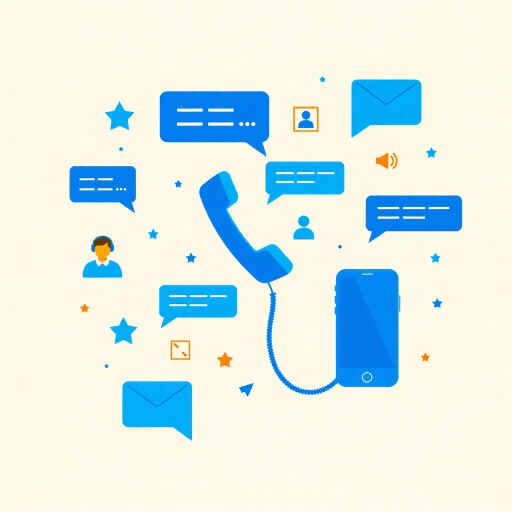 Service communication and support illustration